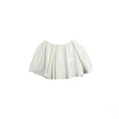 [025]GG    Quiet Luxury White Moonlight Lace Off-Shoulder Top with Embroidered Half-Skirt