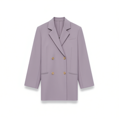 [433]N Monica plus size women's purple blazer for fat mm slimming long loose overcoat long sleeve suit