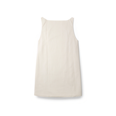 [327]G    SOTHEA French one-shoulder linen  sleeveless backless high-waisted loose casual mini A-line dress