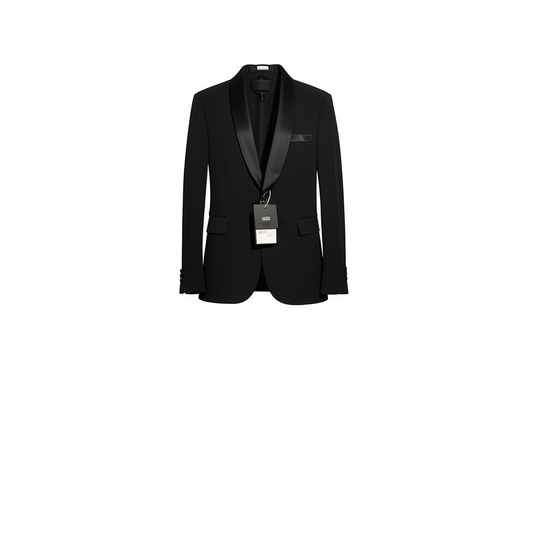 [168]GG    Tuxedo Wedding Suit for Groom, Men's Korean Slim Fit Spring and Summer Formal Attire with Shawl Lapel