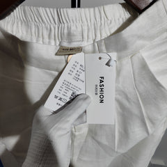 [006]G   Promotional Price Women's Imported Linen Wide-leg Pants 2025 New Arrival Tencel Straight-leg Lightweight Summer High-waist Draped Casual Pants
