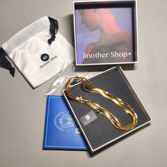[040]G  Necklace Snake Chain Layered Long Sweater Chain Octagonal Simple