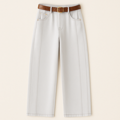 [748]MS Promotion Price Light Color Women's Jeans 2025 New Arrival Slimming Pants Spring High-Waist Wide-Leg Loose Banana Pants