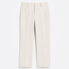 [763]GS Laxibei White Ice Silk Women's Summer 2025 New Collection High-Waisted Drape Slim Fit Floor-Length Pants