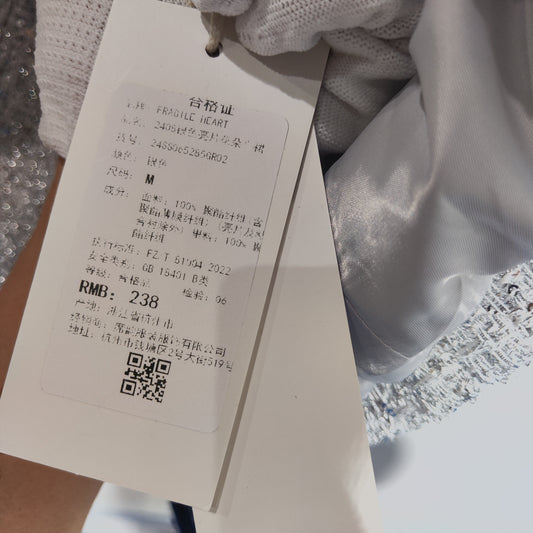 [288]G    [In Stock] Fragile Store Glass Starlight Exquisite Chanel-style Pearl Flower Sequin Skirt