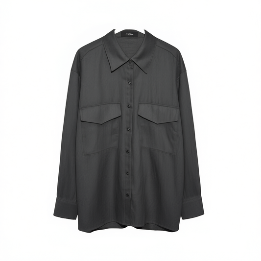 [317]G   WXLSTUDIO Women's Preppy Linen Shirt