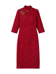 [721]NN Elegant High-End Qipao for Bride's Mother - 2025 Summer Modified Wedding Attire, May Wedding Dress