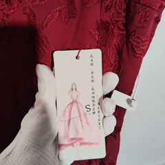 [206]N [Carnival Price] Red Toast Dress for Bride, Qipao for Petite, Bridal Wedding Dress, New Chinese Style Wedding Dress with Modified and Exquisite Design