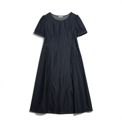 [848]N [Carnival Price] Dushu Plus-Size Women's Clothing [Wire-Carved Dress] Denim Dress, Summer Lyocell Tencel Breathable Slimming Vest Dress