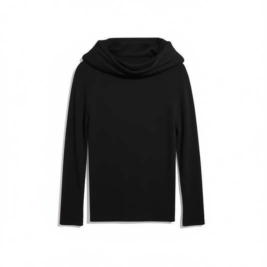 [831]G   COUNTONME New Year Hot Red Romantic One-Shoulder Stretchy Wool Top for Brightening and Slimming