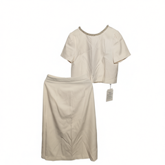 [371]G   Bebe Judy Noble Lady~ High-End Fabric Tweed-style Women's Summer Age-reducing Two-piece Set with Slit Skirt