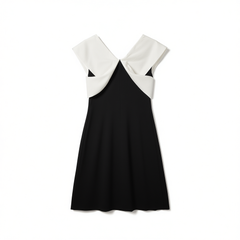[048]N [Carnival Price] Goryeas Women's Casual Commute Dress Unique Butterfly Collar 1E7R4H040