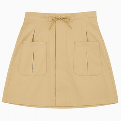 [357]GM   Big Brand Clearance Women's Summer Skirt A-Line 2025 Workwear Casual Culottes White Slimming Look High-Waisted Western-Style Skirt