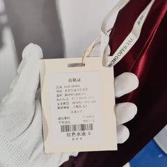 [401]N Echo Bridal Wine Red New Chinese Style Qipao Toasting Evening Gown Bride's Wedding Advanced Satin Morning Robe