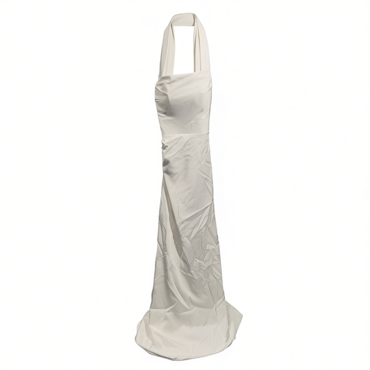[828]M  French-style lightweight wedding dress, woodland-inspired minimalist travel photography V-neck high-end white slimming small train welcome outgoing cane dress