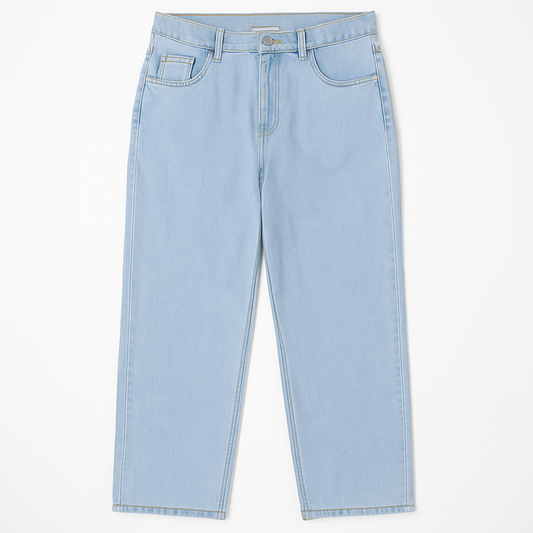 [804]MS High-waist Tencel Jeans Women Summer Lightweight Pear-shaped Large Size Plus Size Slimming Loose Drape Ice Silk Wide-leg Pants