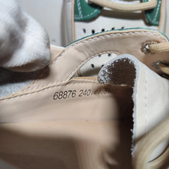 [266]G  Spanish niche brand ONGYSL genuine leather sport sandals women platforms breathable hollow mesh white shoes clogs