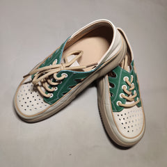 [266]G  Spanish niche brand ONGYSL genuine leather sport sandals women platforms breathable hollow mesh white shoes clogs