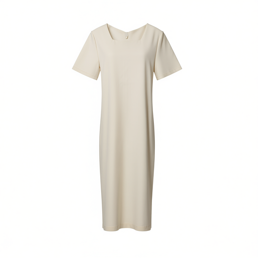 [524]GM   High-end French-style square-neck short-sleeve dress for women