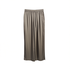 [211]MM  Silky Barely-There Feel Stretch Double-Sided Satin Loose, Heavyweight Women's Pants