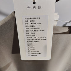 [467]NM  Goddess Charm Smooth Bare Feel Elastic Double-sided Satin Blouse for Women