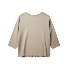 [467]NM  Goddess Charm Smooth Bare Feel Elastic Double-sided Satin Blouse for Women
