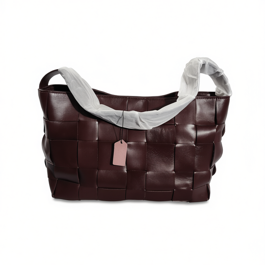 [825]NM  SVintage Vegetable Towed Full-Grain Cowhide Woven Tote Bag Commuter Shoulder Bag