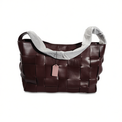 [825]NM  SVintage Vegetable Towed Full-Grain Cowhide Woven Tote Bag Commuter Shoulder Bag