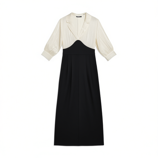 [229]MM  High-Feel Flowing Chiffon Romper V-Neck Women's Summer Color-Block Straight Wide Leg Pants