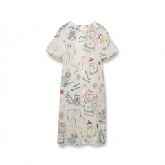 [725]N [Holiday Sale Price] Liang San Shi Stylish and Cute Women's Dress Waist-Cinching Short-Sleeved Dress with Fitted Waistline, Youjian Zhouyu