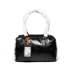 [612]G   [Discount Price] PECO989 Clown Bowling Bag Vegetable-tanned Leather Oil Wax Long Handle Hand-carry Underarm Bag French Stick Super Popular Boston Bag