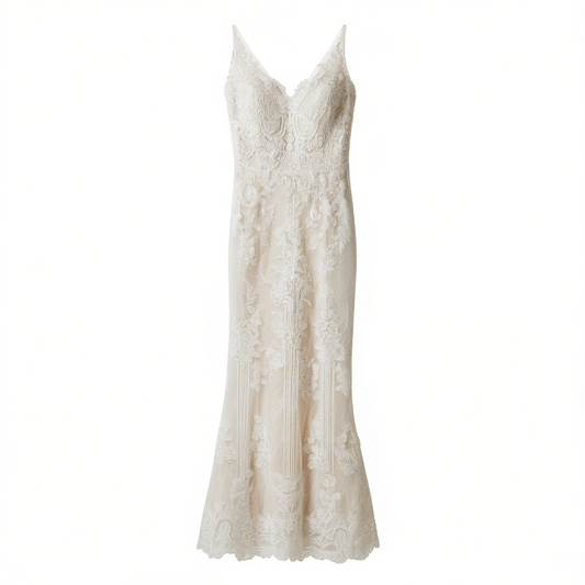 [946]NM  One-shoulder lace lightweight wedding dress with an elegant high-end feel, fishtail design for entrances, forest-style, extremely ethereal and niche, suitable for welcome and engagement ceremonies