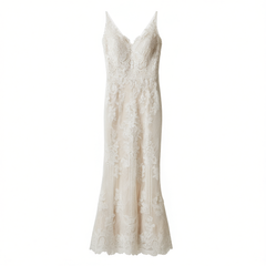 [946]NM  One-shoulder lace lightweight wedding dress with an elegant high-end feel, fishtail design for entrances, forest-style, extremely ethereal and niche, suitable for welcome and engagement ceremonies