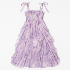 [831]NS Plus Size Women's Multi-color Chiffon Dress Purple Cardigan Strapless Dress Two-piece Set Outfit Atmospheric Look