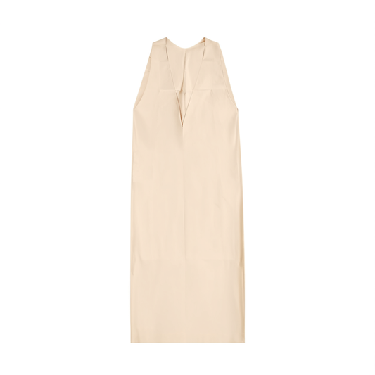 [330]NG    Stripe Dress Textured V-Neck Loose Striped Sleeveless Vest Dress