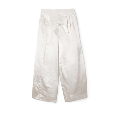 [571]N SUSHE Huixa Women's High-Waisted Wide-Leg Pants, Pleated and Raw Edge Design for a Draping, Loose Fit