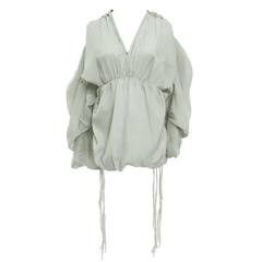 [040]N Xinh Vietnamese Designer Ibiboss New Style Ruffle Off-Shoulder Tie-Stripe Relaxed Fit Dress