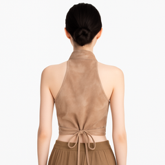 [864]MS Promotional Price Beach Vacation Travel Outfit Set Tencel Strappy Top Drapey Wide-Leg Pants Two-Piece Set Women's Summer 2025