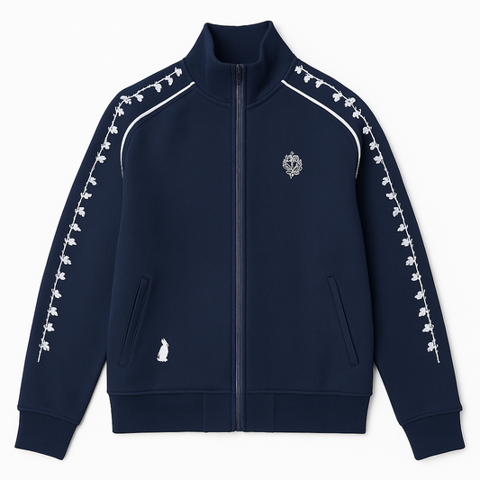 [870]NS [Zuochishankong] Vintage American Cherry Bow Embroidery Open-Front Hoodie Women's Flocked Loose Zip-Up Jacket