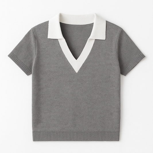 [894]MS Women's 2025 Summer New Large Size Short-Sleeve T-Shirts Two-Piece Tops Fashionable Stylish Ice Silk Knitted Sweaters