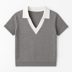 [894]MS Women's 2025 Summer New Large Size Short-Sleeve T-Shirts Two-Piece Tops Fashionable Stylish Ice Silk Knitted Sweaters