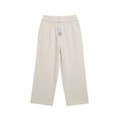 [750] Deep Breath Minimalist Old Money Style Lightweight Air Mesh Yamamoto Pants Wide-Leg Sweatpants for Women A100437
