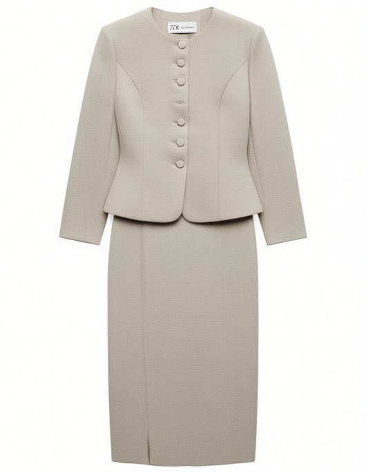 [435]MG   Professional Suit High-End Fashion Minimalist Design Chic for Work Two-Piece Set