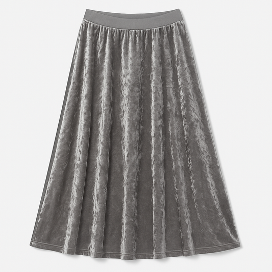 [906]MS Jingu [Lustrous!] High-end Satin-Finish High-Waisted A-Line Mermaid Skirt (comes with a matching hair tie)