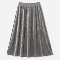 [906]MS Jingu [Lustrous!] High-end Satin-Finish High-Waisted A-Line Mermaid Skirt (comes with a matching hair tie)