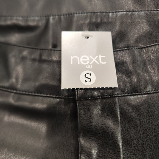 [863]N  Next Kiss Black Leather Pants for Women 2025 Spring and Autumn New Arrival High-Waisted Straight-Leg Slimming PU Leather Wide-Leg Pants
