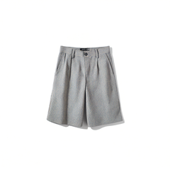 [987]NN Vintage Check Pattern Woven Workwear Shorts
