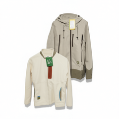 [771]G   [Festival Price] Cloud Factory Florist Color-Block Three-in-One Windproof Waterproof Outdoor Hiking Jacket with Fleece Lining