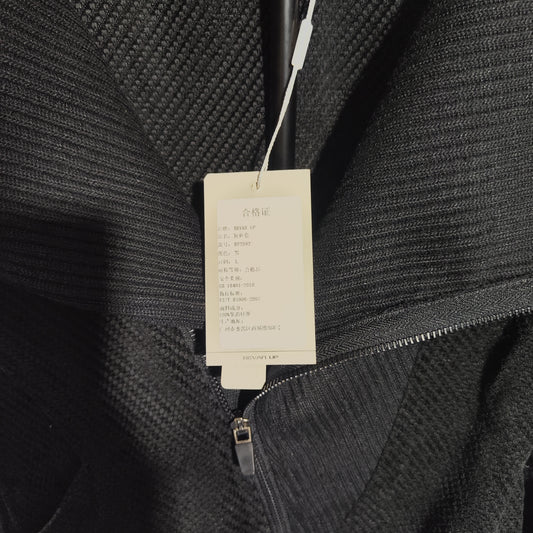 [126]G   BEVAN UP|Bias cut*High stand-up collar textured short jacket