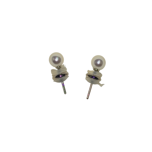 [274]M Hussain Simple Pearl Ear Studs New Pearl Earrings for Women High-End Style